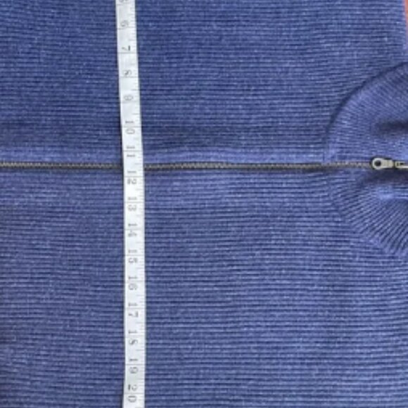 Patagonia Rare Vintage Wool Men's Navy Drivers knit Zip-Up Jacket Sweater Medium - Picture 9 of 10